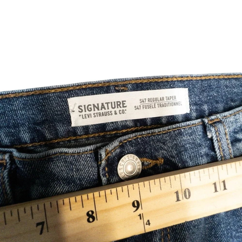 Levis Signature S47 Blue Jeans Mens 34x34 Regular Fit‎ Tapered Leg Denim Levi's